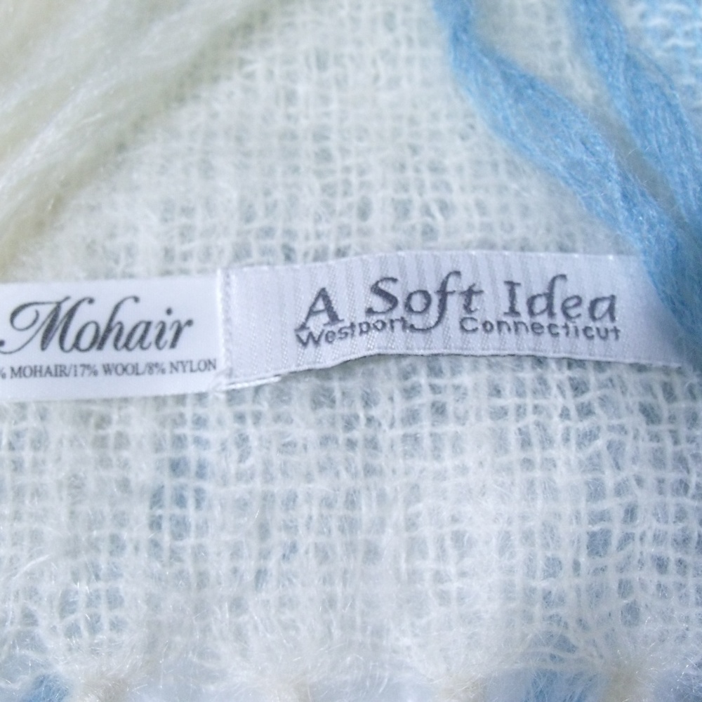 A Soft Idea Plaid Mohair Throw Blanket - Picture 6 of 6